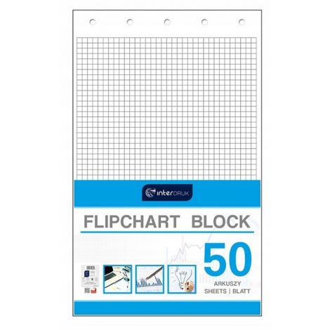 Blok do Flipcharta Interdruk 64x100cm/50/80g kratka